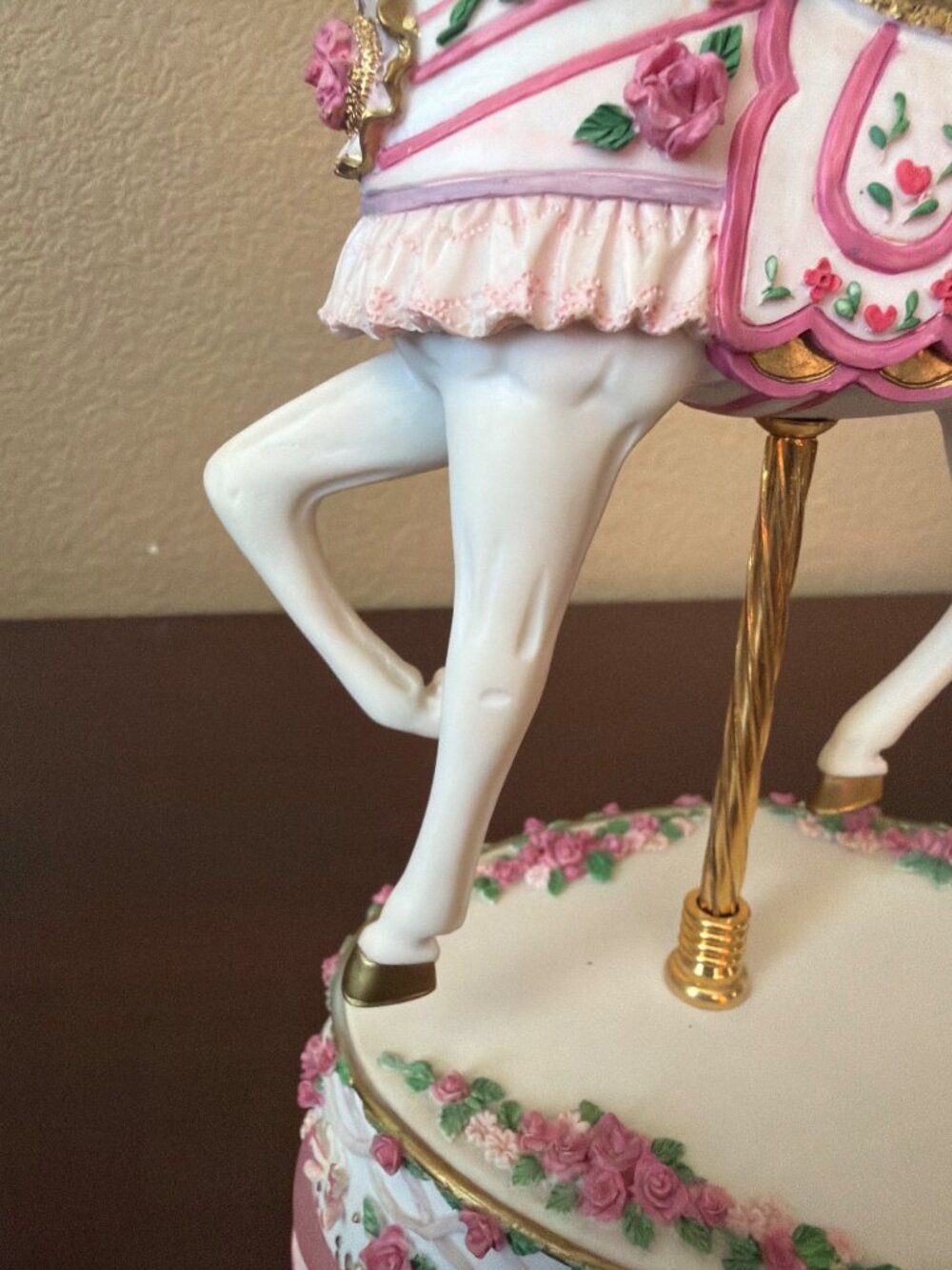 1996 San Francisco Music Box Carousel Horse Roses Butterflies All I Ask of You - Picture 13 of 15